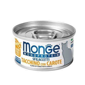 Monge MONOPROTEIN м'ясні пластівці індичка морква 85 г 70007191 фото