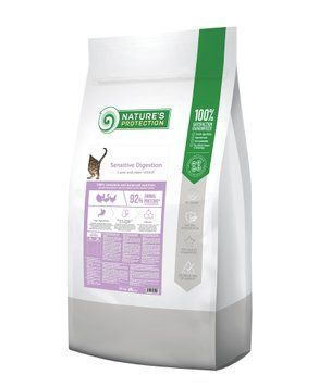 Сухий корм для дорослих котів з чутливим травленням Nature's Protection Sensitive Digestion 18кг NPB46042 фото