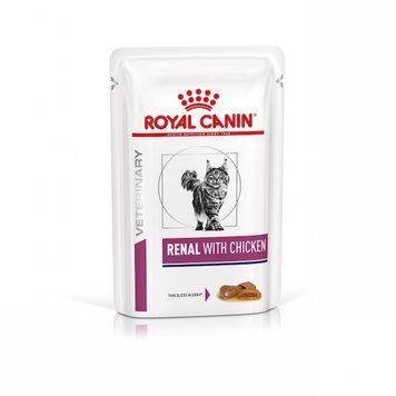 Влажный корм ROYAL CANIN Renal with beef Feline (Ренал Віз Біф Фелін) (Кусочки в соусе) 85 гр 40310010 фото
