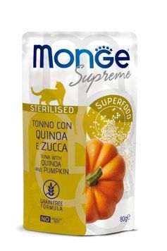 MONGE CAT Supreme Sterilised тунець з кіноа та гарбузом 80 г 70007818 фото