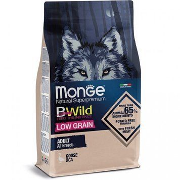 Сухой корм Monge Dog Bwild Low Grain мясо гуся 2.5 кг 70012102 фото